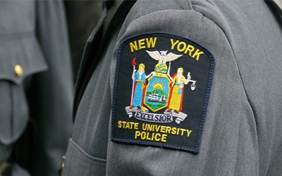 Close up of UPD uniform